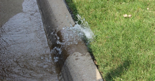 broken sprinkler system